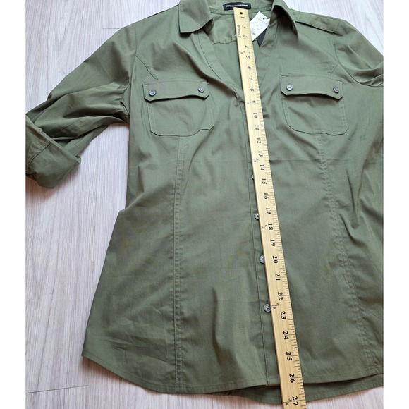 Express Olive Button Down Shirt - Picture 12 of 12